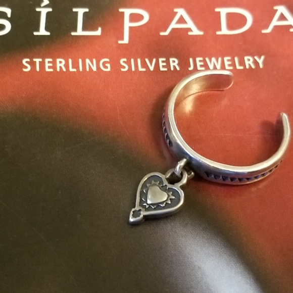 Silpada Sterling Silver Swaying Heart Toe Ring - Picture 2 of 12